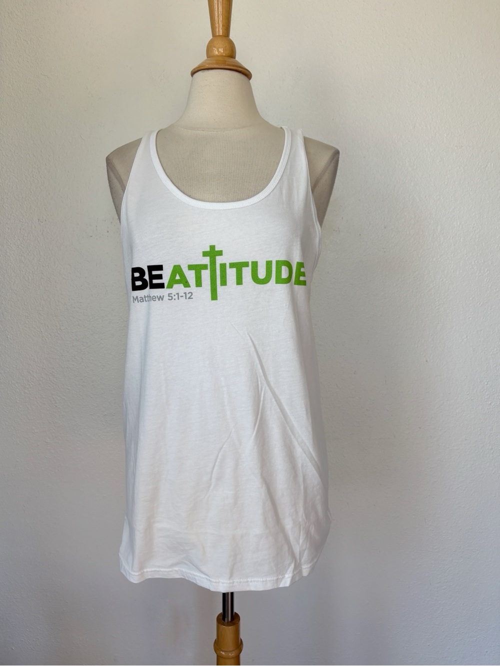 Religious White Work Out Muscle Tank